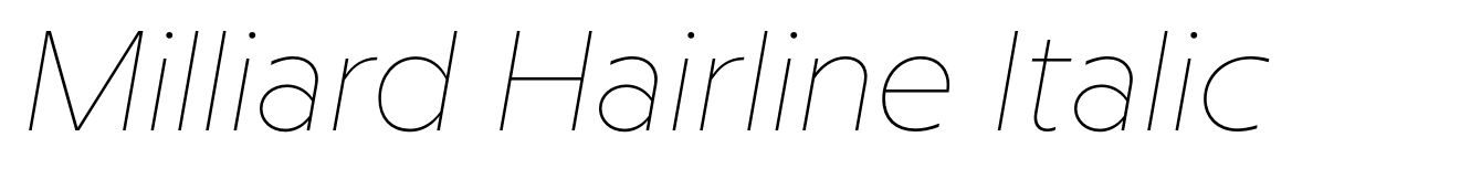 Milliard Hairline Italic